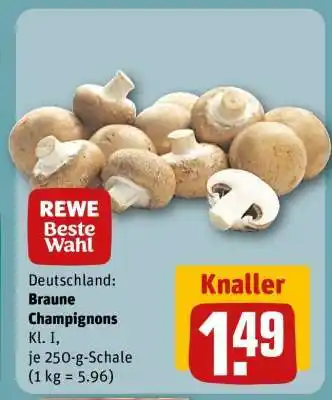 REWE Braune Champignons Angebot