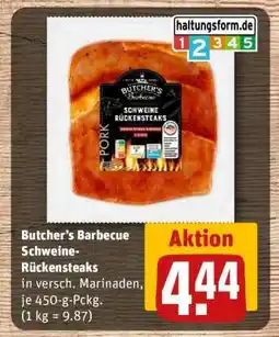 REWE Butcher’s Barbecue Schweine-Rückensteaks Angebot
