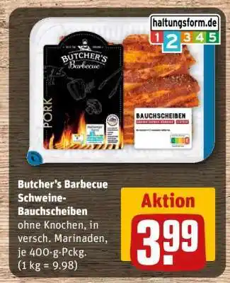 REWE Butcher’s Barbecue Schweine-Bauchscheiben Angebot