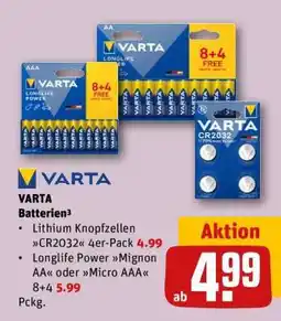 REWE VARTA Batterien³ Angebot