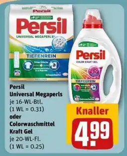 REWE Persil Universal Megaperls oder Colorwaschmittel Kraft Gel Angebot