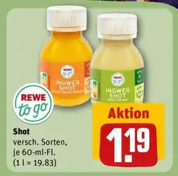 REWE REWE to go Ingwer Shot Angebot