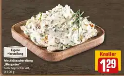REWE Frischkäsezubereitung „Biergarten“ Angebot
