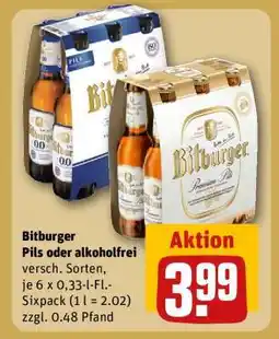 REWE Bitburger Pils oder alkoholfrei Angebot