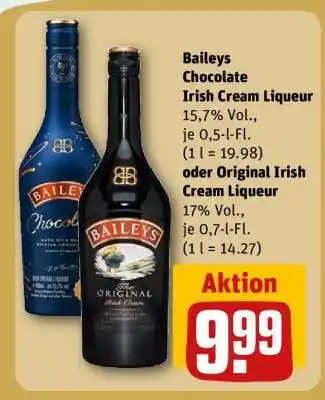 REWE Baileys Chocolate Irish Cream Liqueur oder Original Irish Cream Liqueur Angebot