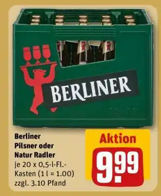 REWE Berliner Pilsner oder Natur Radler Angebot