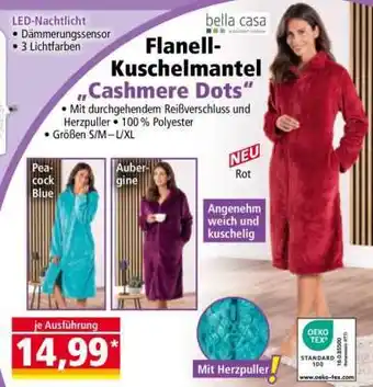 Norma Flanell-Kuschelmantel Cashmere Dots Angebot