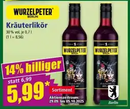 Norma WURZELPETER BERLIN Kräuterlikör Angebot