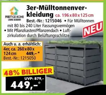 Norma 3er-Mülltonnenverkleidung Angebot