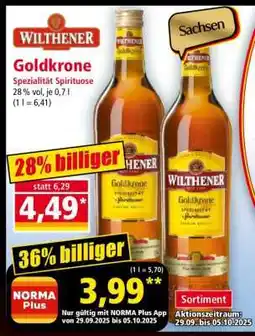 Norma Wilthener Goldkrone Angebot