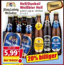 Norma König Ludwig Weissbier Hell/Dunkel/Weißbier Hell Angebot
