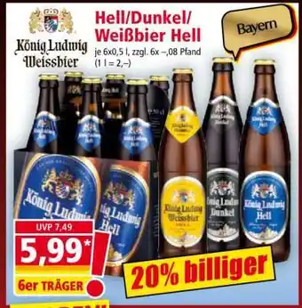 Norma König Ludwig Weissbier Hell/Dunkel/Weißbier Hell Angebot