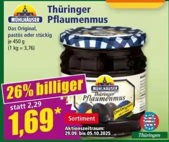 Norma Thüringer Pflaumenmus Angebot