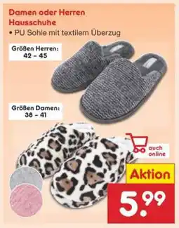 Netto Marken-Discount Damen oder Herren Hausschuhe Angebot