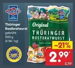 Netto Marken-Discount Thüringer Rostbratwurst Angebot