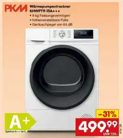 Netto Marken-Discount Wärmepumpentrockner KHWPT9-15A+++ Angebot