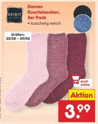 Netto Marken-Discount Damen Kuschelsocken, 3er Pack Angebot
