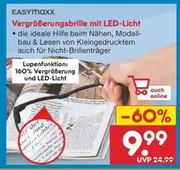 Netto Marken-Discount Vergrößerungsbrille mit LED-Licht Angebot