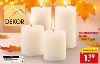 Netto Marken-Discount Stumpenkerze Rustik Angebot
