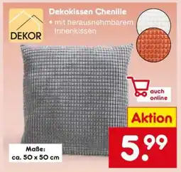 Netto Marken-Discount Dekokissen Chenille Angebot