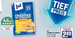 REWE ja! Cheddar in Scheiben Angebot