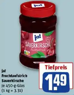 REWE jal Fruchtaufstrich Sauerkirsche Angebot