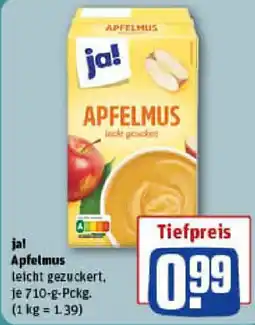 REWE ja! Apfelmus Angebot