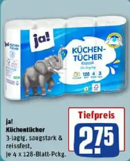 REWE ja! Küchentücher 3-lagig Angebot