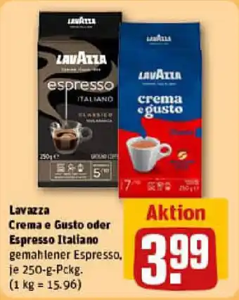 REWE Lavazza Crema e Gusto oder Espresso Italiano Angebot