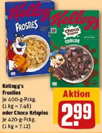 REWE Kellogg's Frosties oder Choco Krispies Angebot