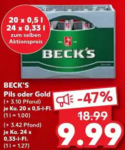 Kaufland BECK'S Pils oder Gold Angebot