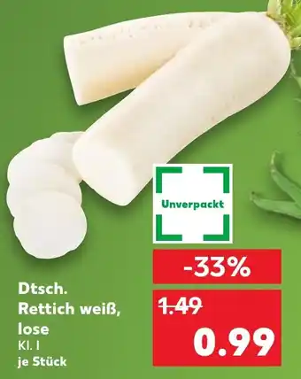 Kaufland Dtsch. Rettich weiß, lose Angebot