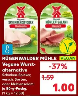 Kaufland RÜGENWALDER MÜHLE VEGAN Vegane Wurst- alternative Angebot