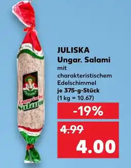 Kaufland JULISKA Ungar. Salami Angebot