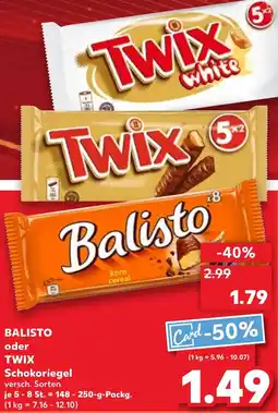 Kaufland BALISTO oder TWIX Schokoriegel Angebot