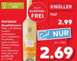 Kaufland MAYBACH Qualitätswein Angebot