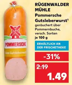 Kaufland RÜGENWALDER MÜHLE Pommersche Gutsleberwurst Angebot