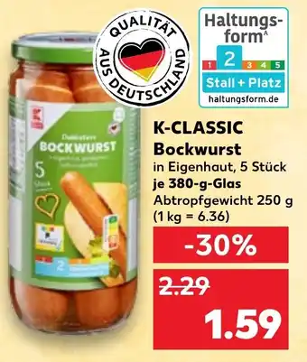 Kaufland K-CLASSIC Bockwurst Angebot