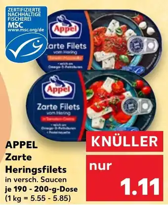 Kaufland APPEL Zarte Heringsfilets Angebot