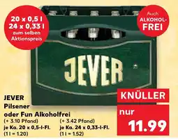Kaufland JEVER Pilsener oder Fun Alkoholfrei Angebot