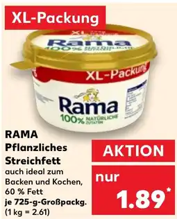 Kaufland RAMA Pflanzliches Streichfett Angebot