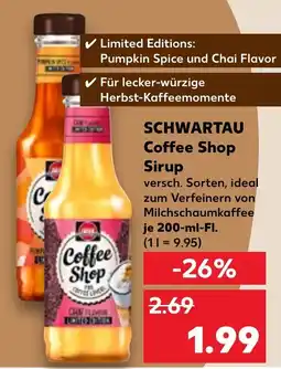 Kaufland SCHWARTAU Coffee Shop Sirup Angebot