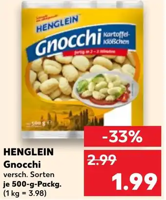 Kaufland HENGLEIN Gnocchi Angebot