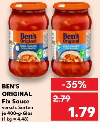 Kaufland BEN'S ORIGINAL Fix Sauce Angebot