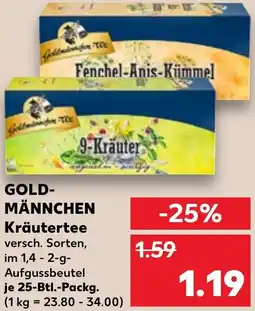 Kaufland GOLD- MÄNNCHEN Kräutertee Angebot