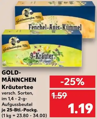 Kaufland GOLD- MÄNNCHEN Kräutertee Angebot