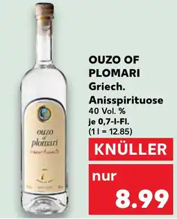 Kaufland OUZO OF PLOMARI Griech. Anisspirituose Angebot