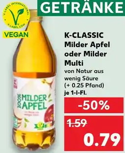 Kaufland K-CLASSIC Milder Apfel oder Milder Multi Angebot