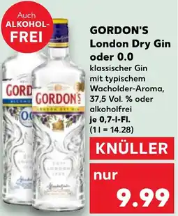 Kaufland GORDON'S London Dry Gin oder 0.0 Angebot