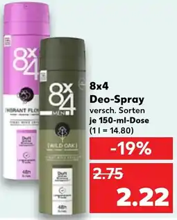 Kaufland 8x4 Deo-Spray Angebot